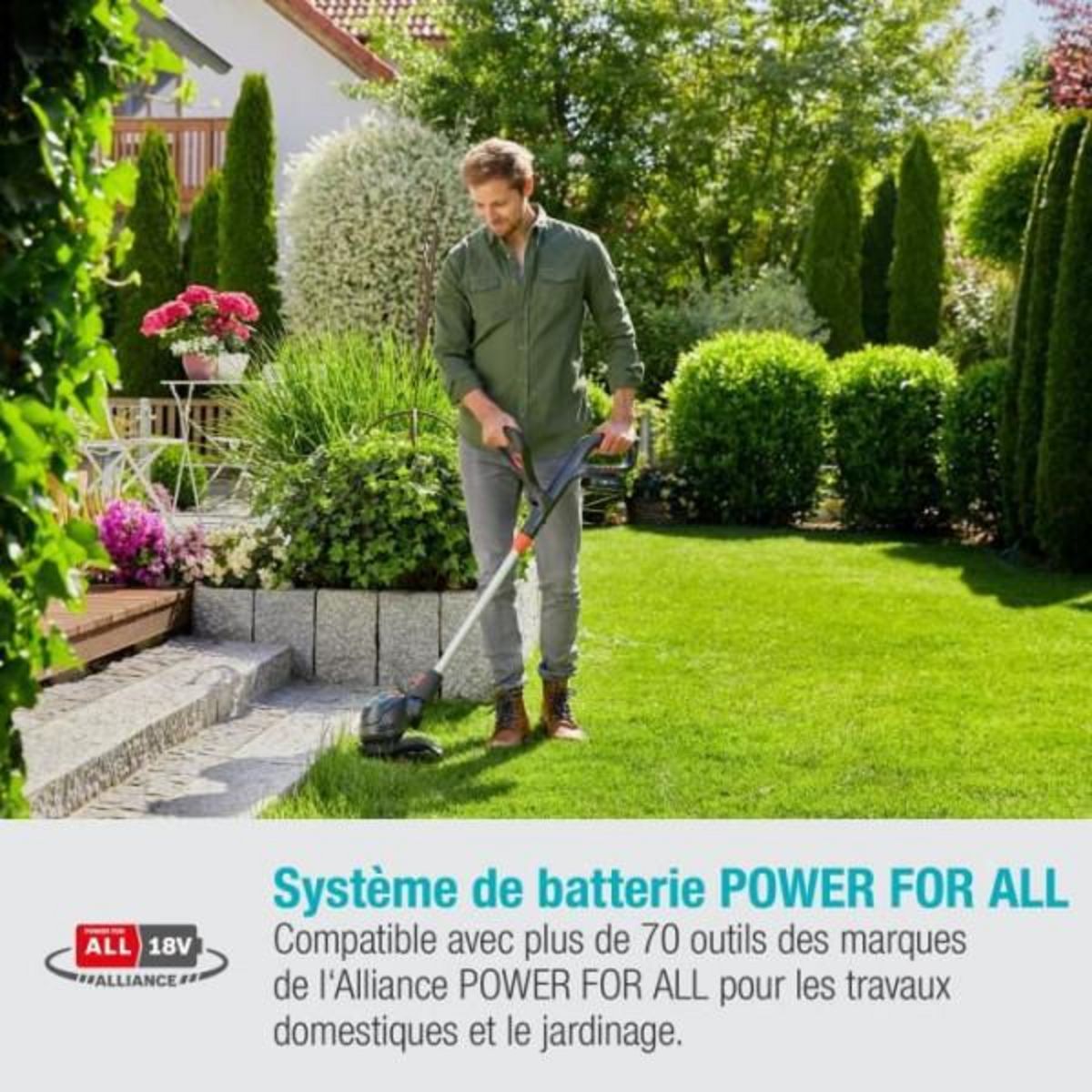 Gardena Coupe-bordure a batterie GARDENA ComfortCut 23/18V P4A - 18V - 23 cm