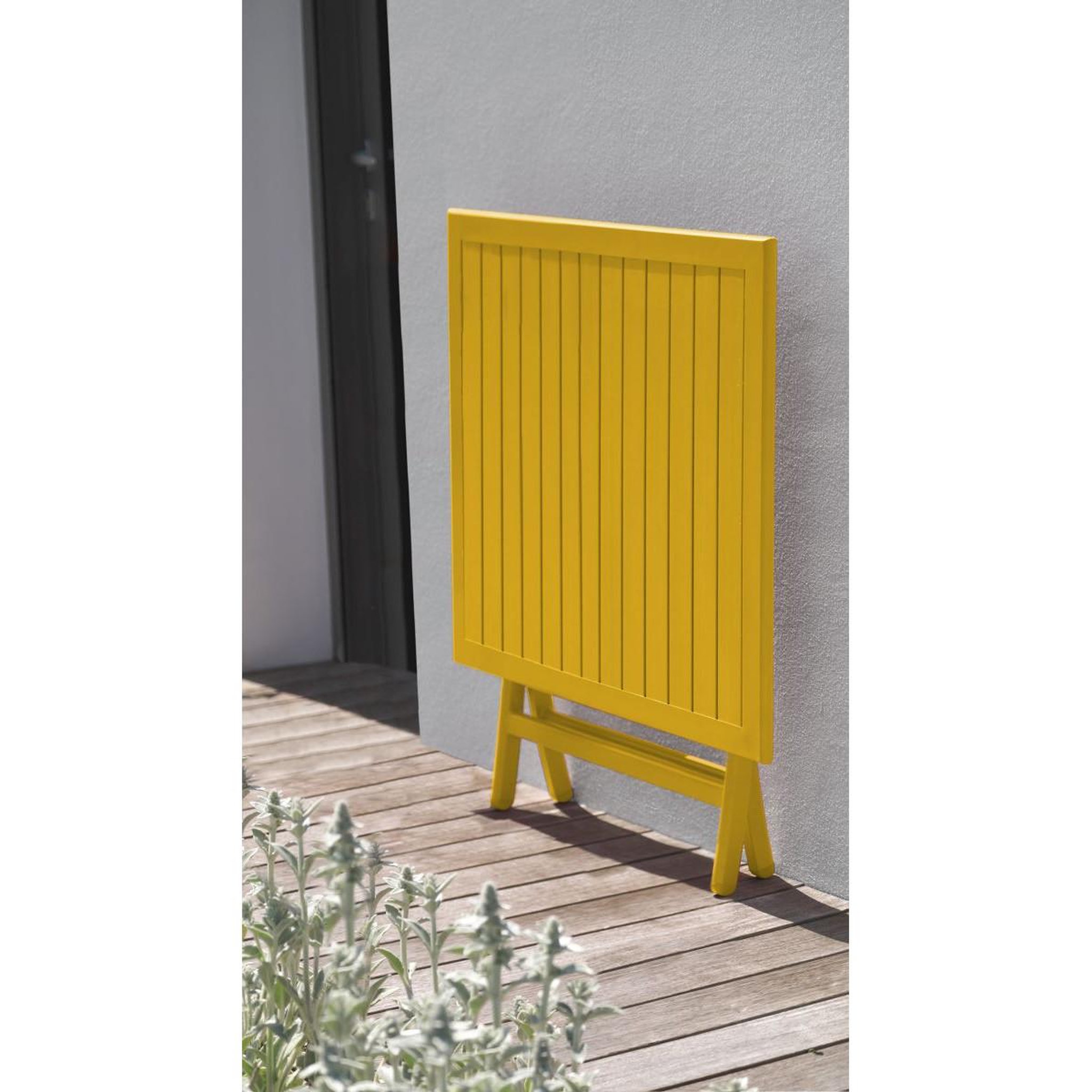 Voir la diapositive 3 : Paris Prix Table de jardin pliante  marius  70cm moutarde