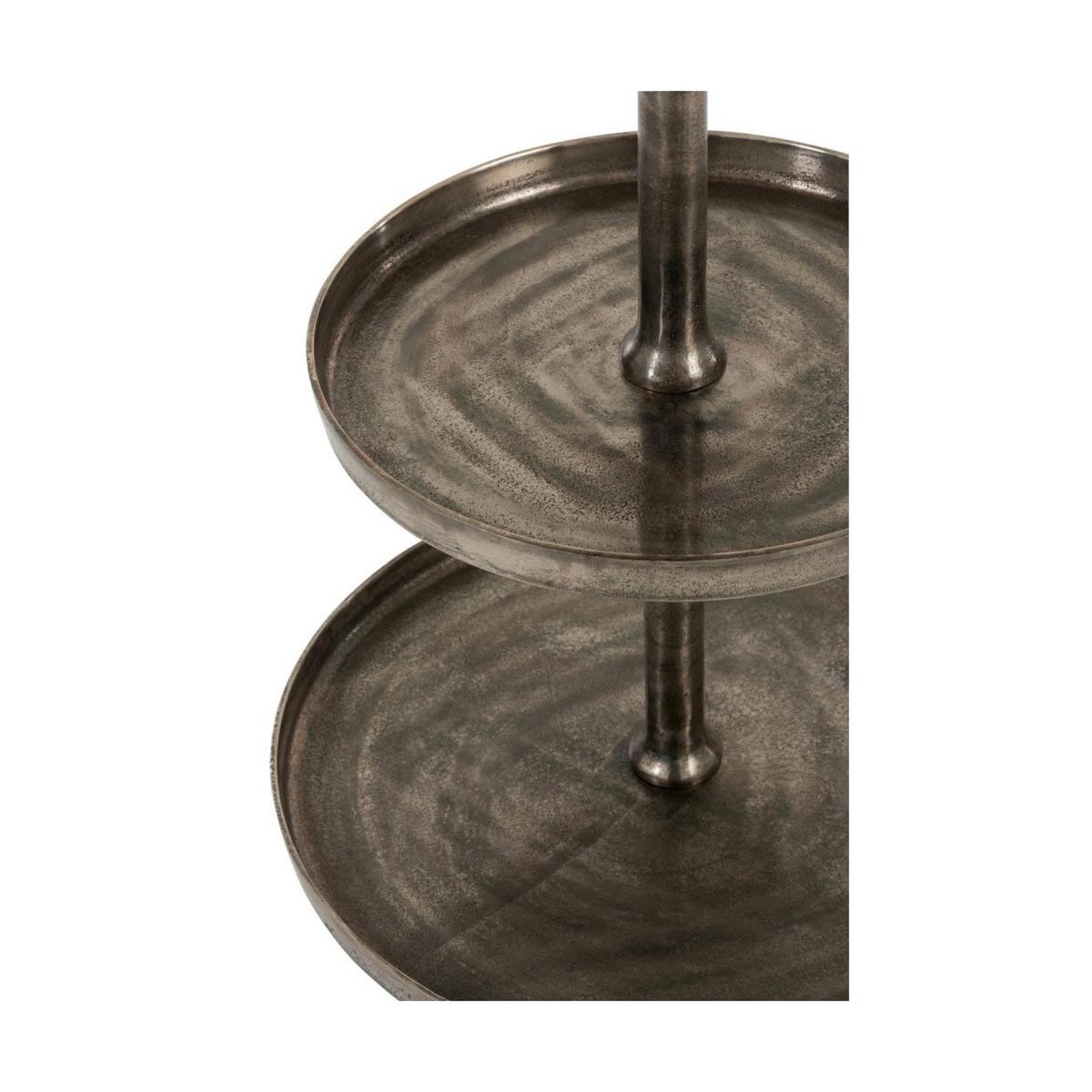 Voir la diapositive 2 : J-LINE Plateau sur pied à 3 niveaux  fontaine  110cm gris