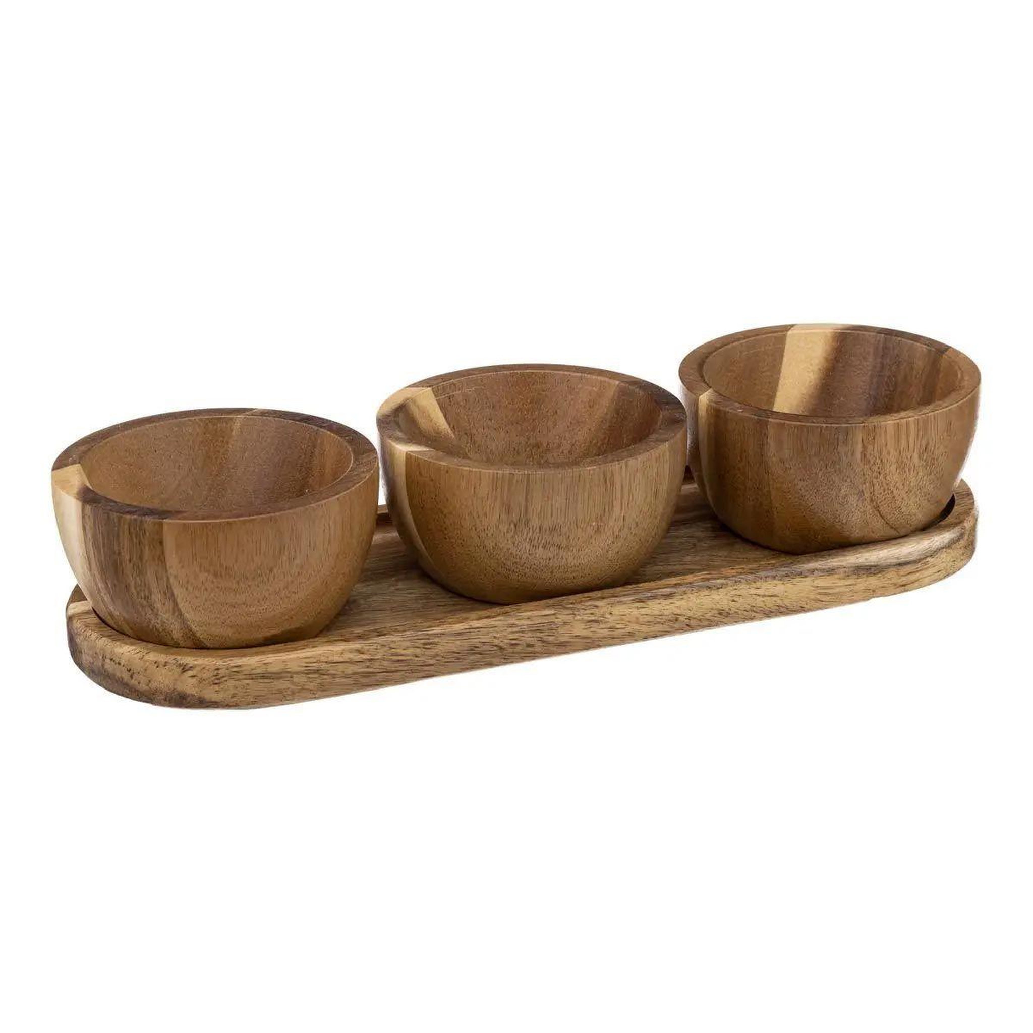 SECRET DE GOURMET Set apéritif 4 pièces  alicante  30cm marron