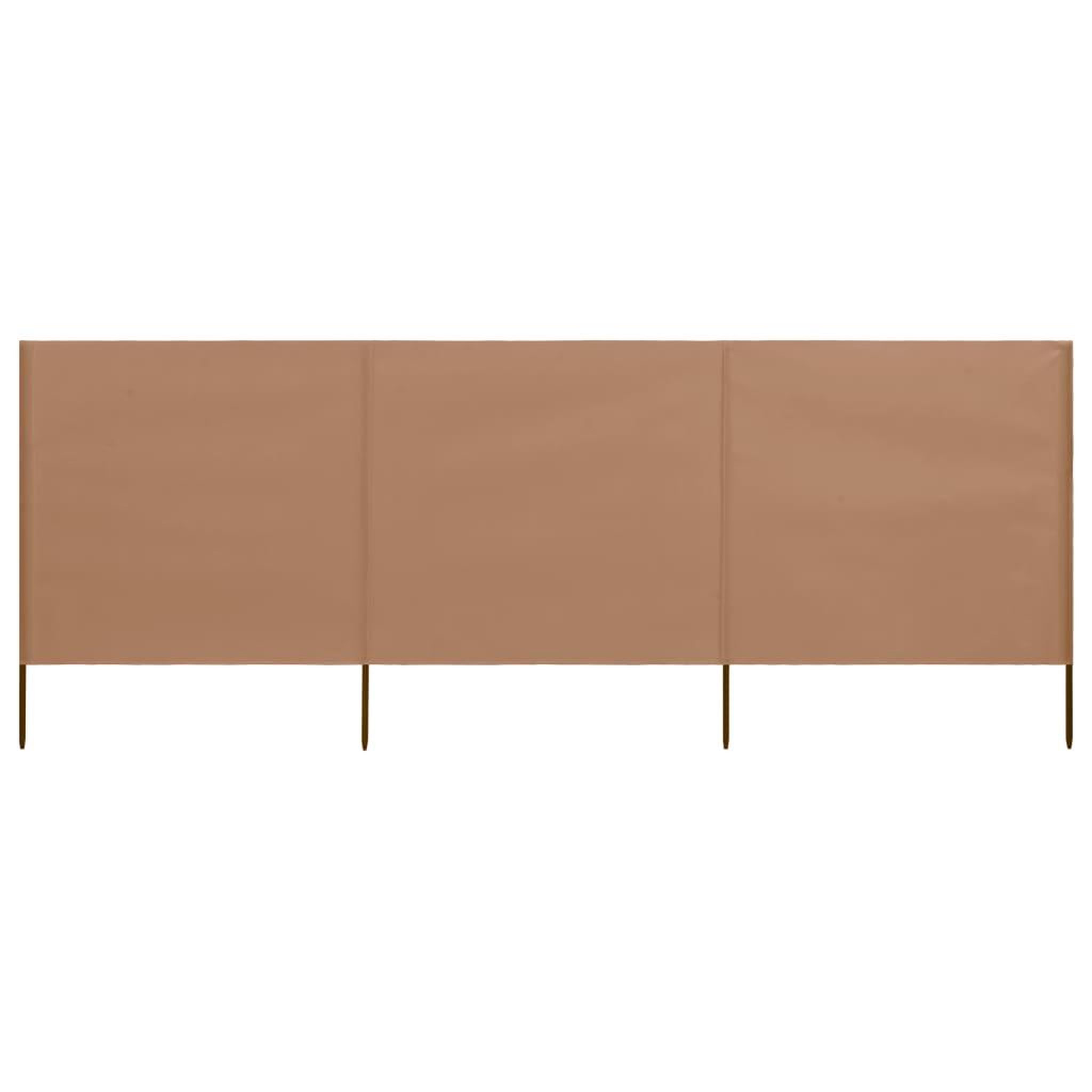 Voir la diapositive 1 : VIDAXL Paravent 3 panneaux Tissu 400 x 160 cm Taupe