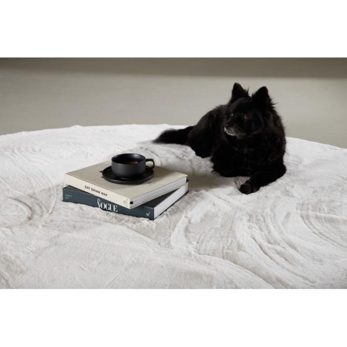 Paris Prix Tapis Rond Design  Nina  200cm Blanc