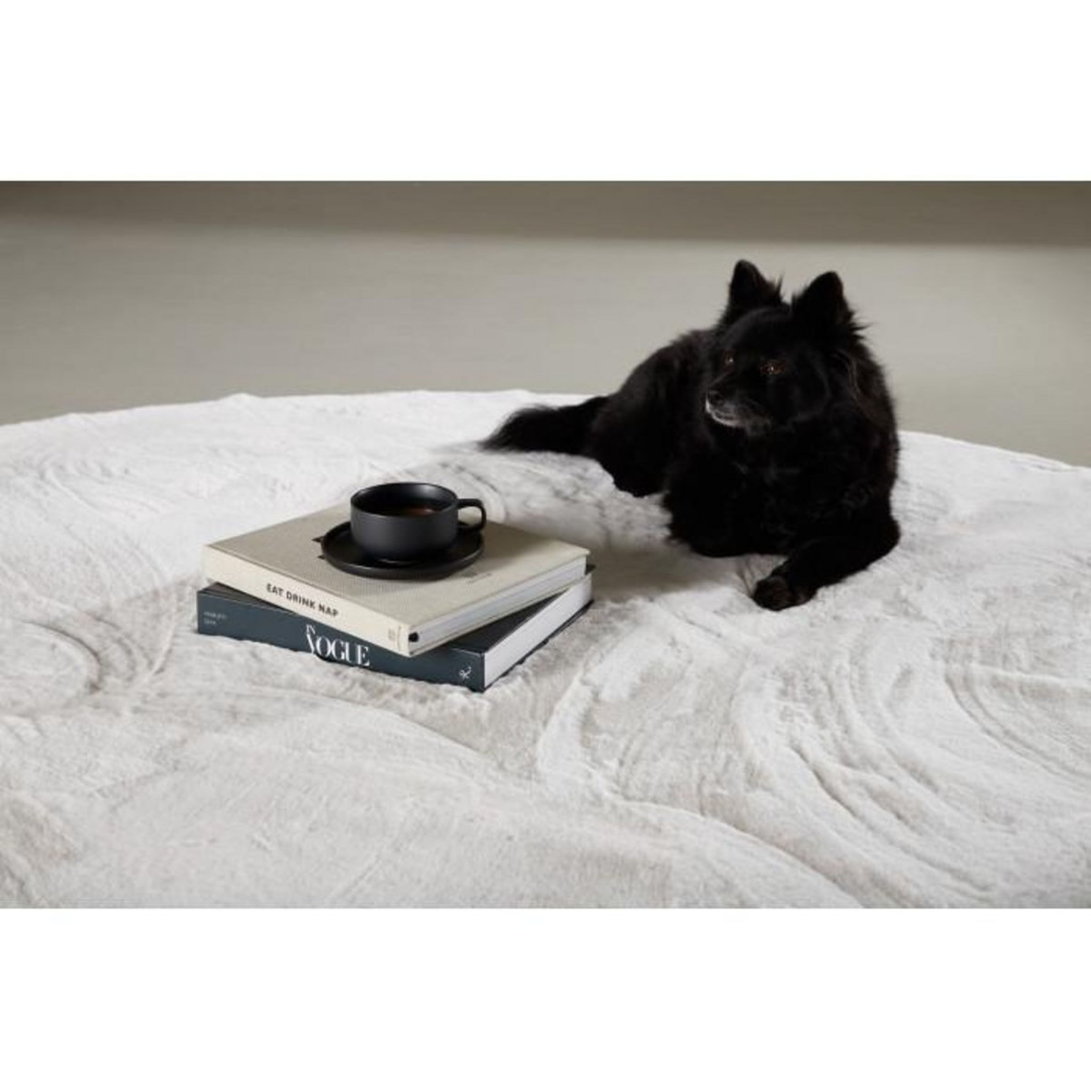 Paris Prix Tapis Rond Design  Nina  200cm Blanc