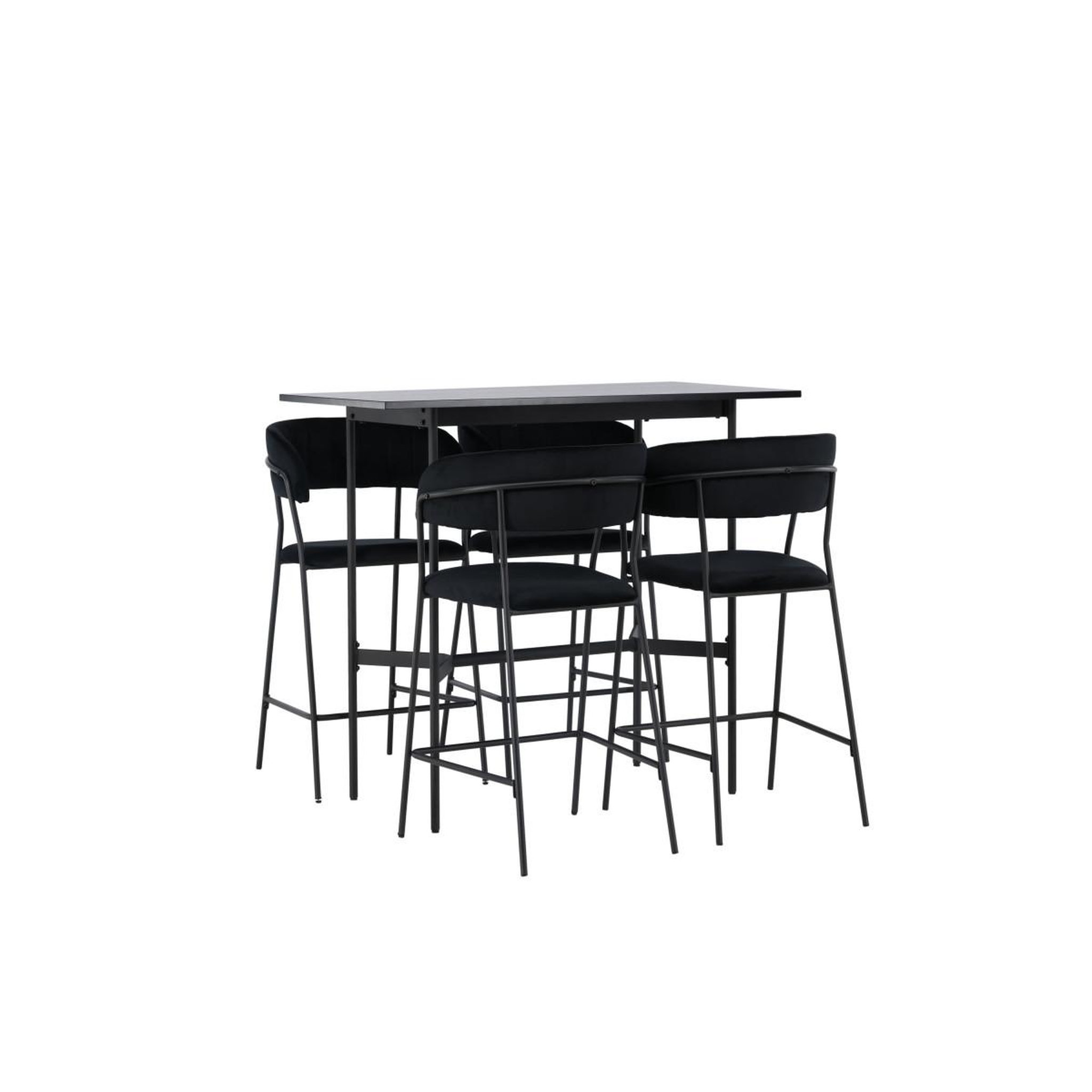Voir la diapositive 2 : Paris Prix Ensemble table de bar & 4 chaises  rax & lui  120cm noir