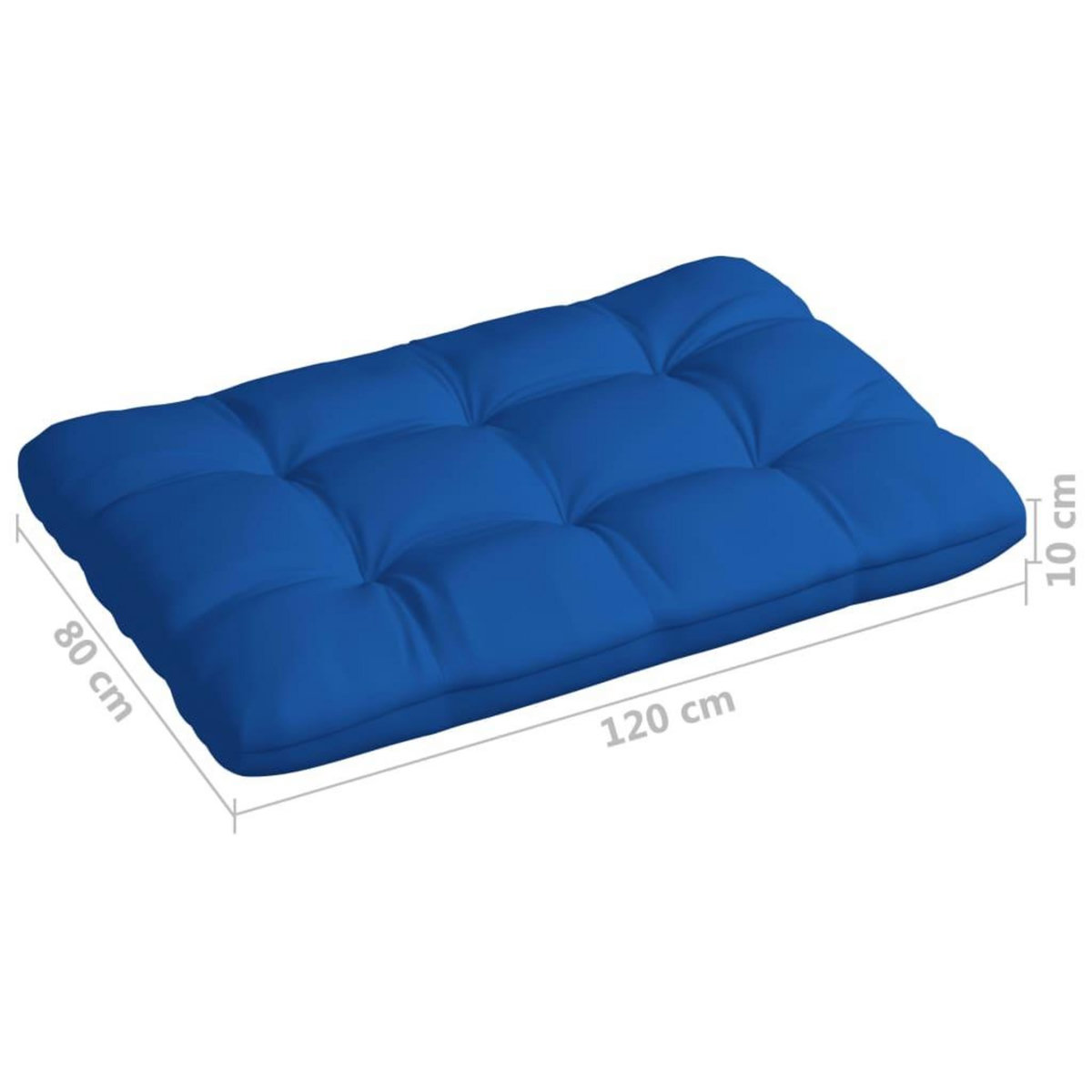 VIDAXL Coussins de canape palette lot de 7 Bleu royal