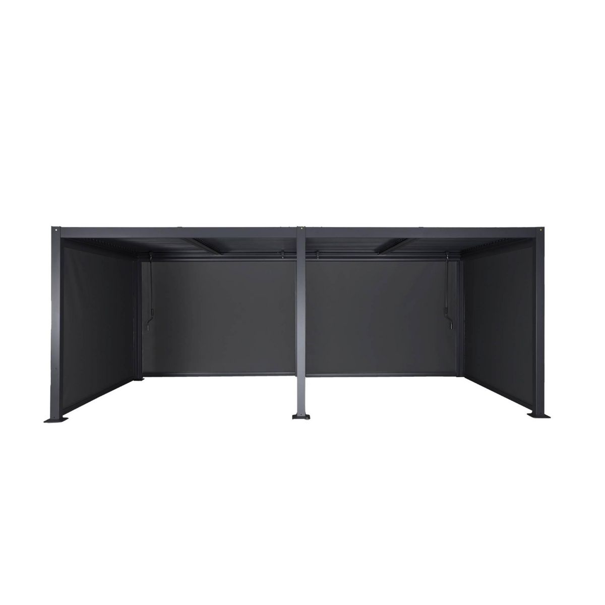 SWEEEK Pergola bioclimatique aluminium et acier 3x6m lames orientables + 4 stores 3m PALACE anthracite