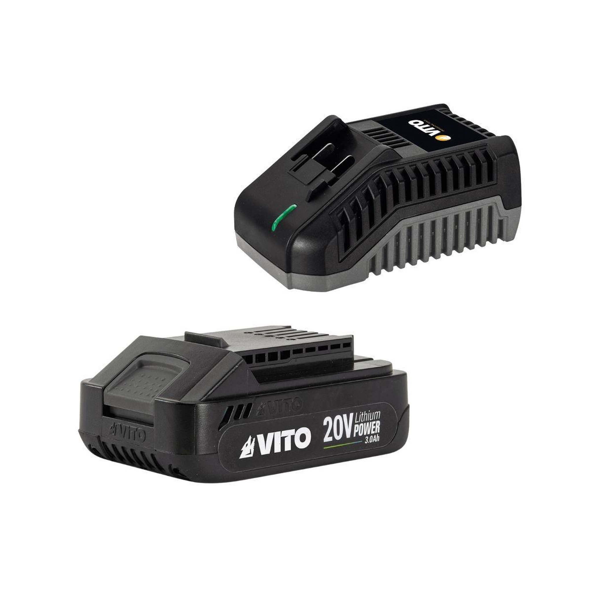 Voir la diapositive 5 : VITO Taille haies sans fil 20v + batterie lithium 3.0ah lame 51cm chargeur rapide vito