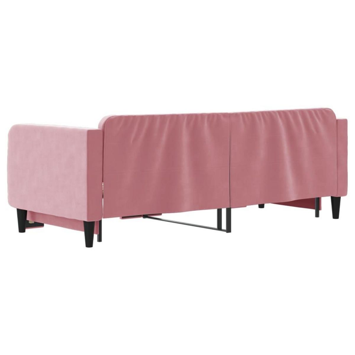 VIDAXL Lit de jour avec gigogne sans matelas rose 90x200 cm