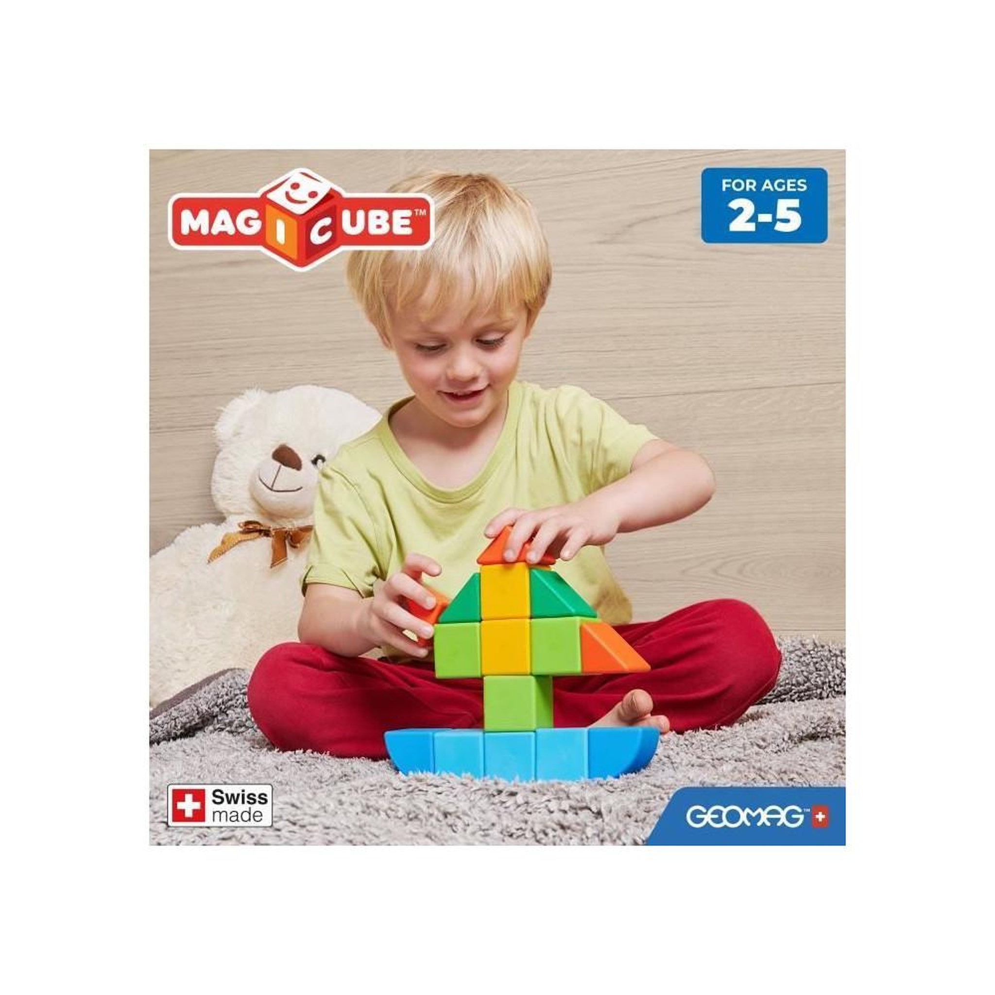 Voir la diapositive 6 : Geomag MagiCube blocks empilables Safari - 10 pieces