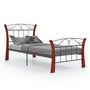 Voir la diapositive 2 : VIDAXL Cadre de lit sans matelas noir metal 90x200 cm