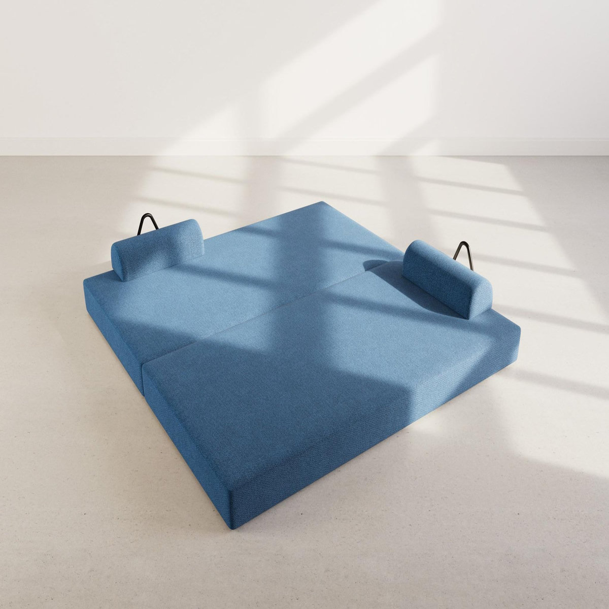 LISA DESIGN Astral - canapé 3 places convertible en velours texturé