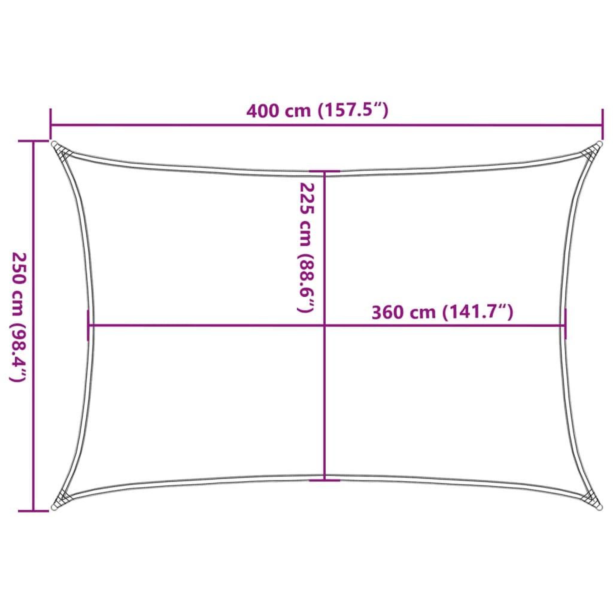 Voir la diapositive 6 : VIDAXL Voile d'ombrage 160 g/m^2 Creme 2,5x4 m PEHD