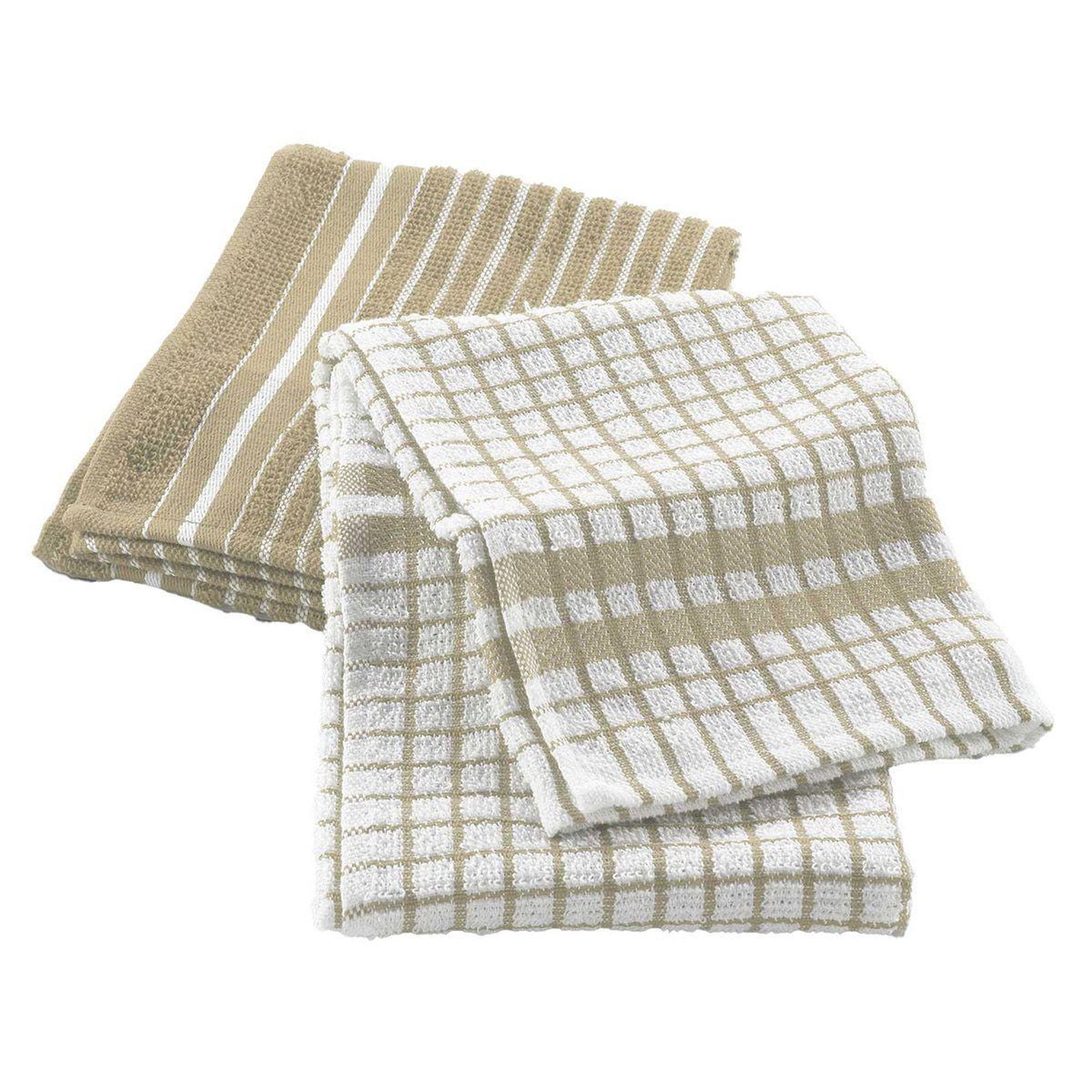 Douceur d'Intérieur Lot de 2 torchons éponge  classico  50x70cm lin