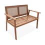 Voir la diapositive 1 : SWEEEK Banc d'extérieur 2 places en bois d'acacia 113x66x86cm MANABI