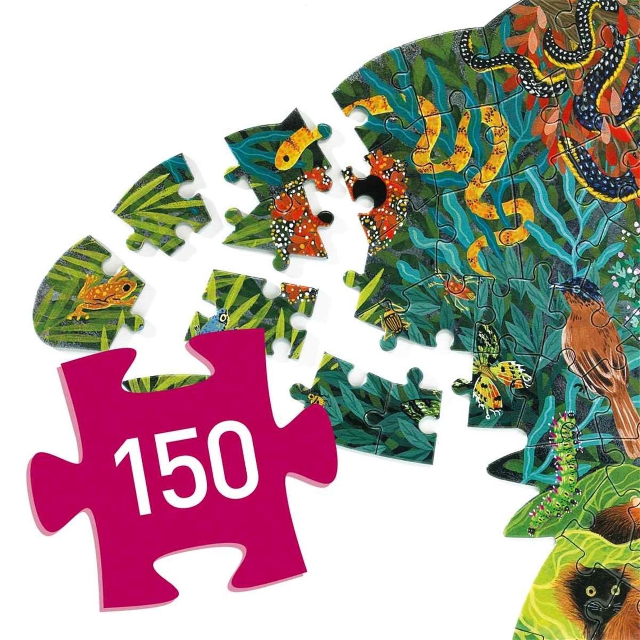 Voir la diapositive 4 : Djeco Puzzle djeco Puzz'Art Chameleon vert 150 pièces