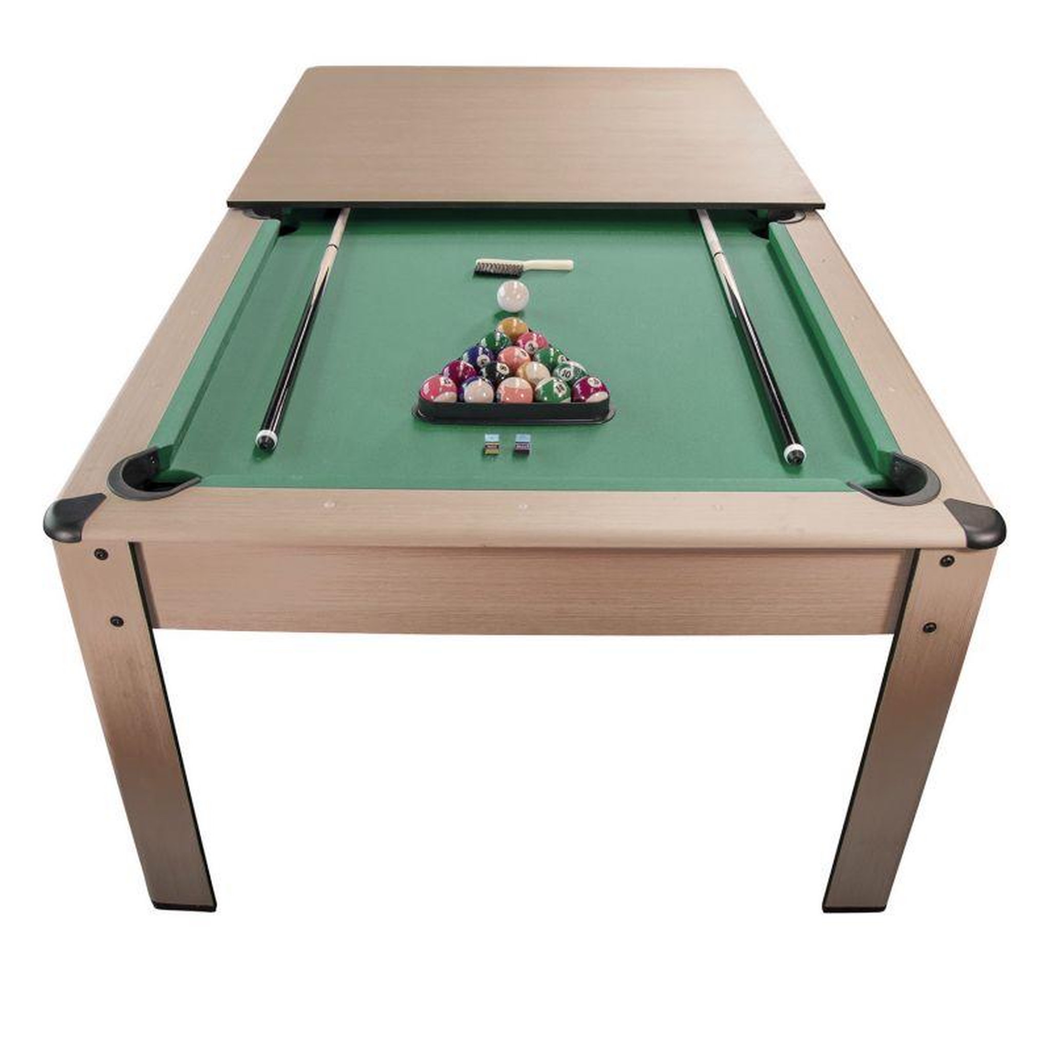 Voir la diapositive 1 : SOKKER Billard convertible couleur bois Chêne 226 x 126cm - Ambiance