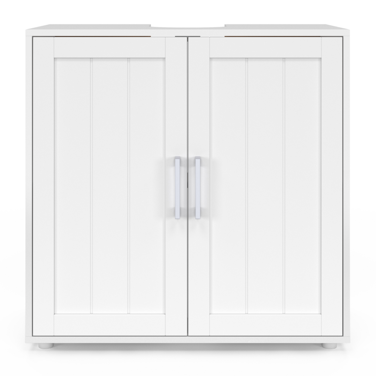 ID MARKET Meuble sous-lavabo salle de bain WALDO bois blanc