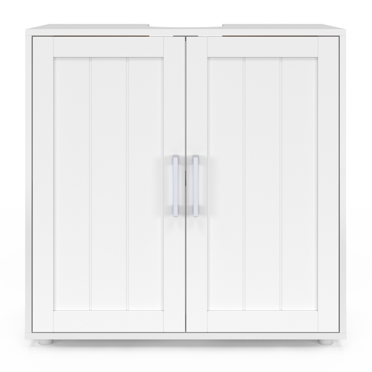 ID MARKET Meuble sous-lavabo salle de bain WALDO bois blanc