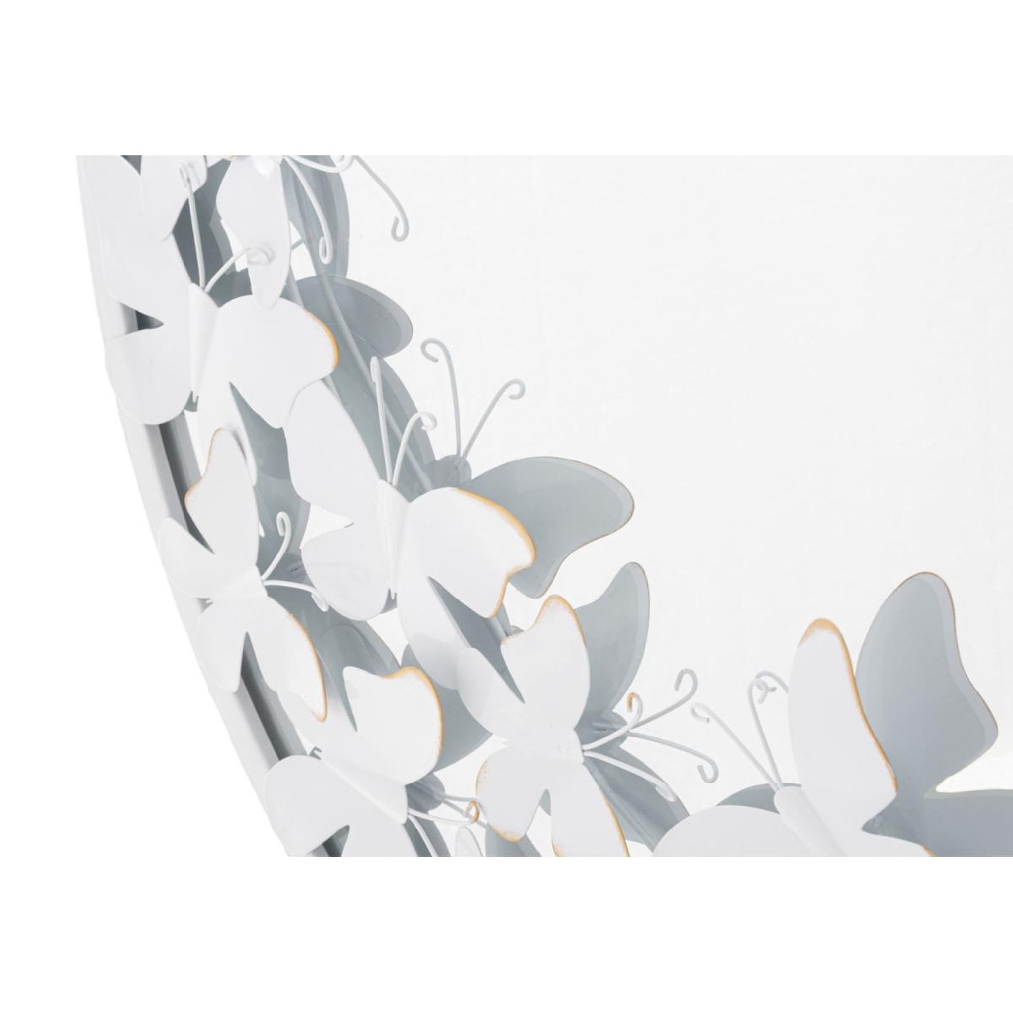 Voir la diapositive 4 : Paris Prix Miroir mural design  butterfly  62cm blanc