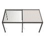 Voir la diapositive 6 : Pergola Bioclimatique autoportée 3x6 m - Aluminium Anthracite/blanc -  VS OmBREA®