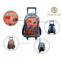 Voir la diapositive 5 : Bagtrotter BAGTROTTER Sac à dos à roulettes Poivre Blanc Robots Orange