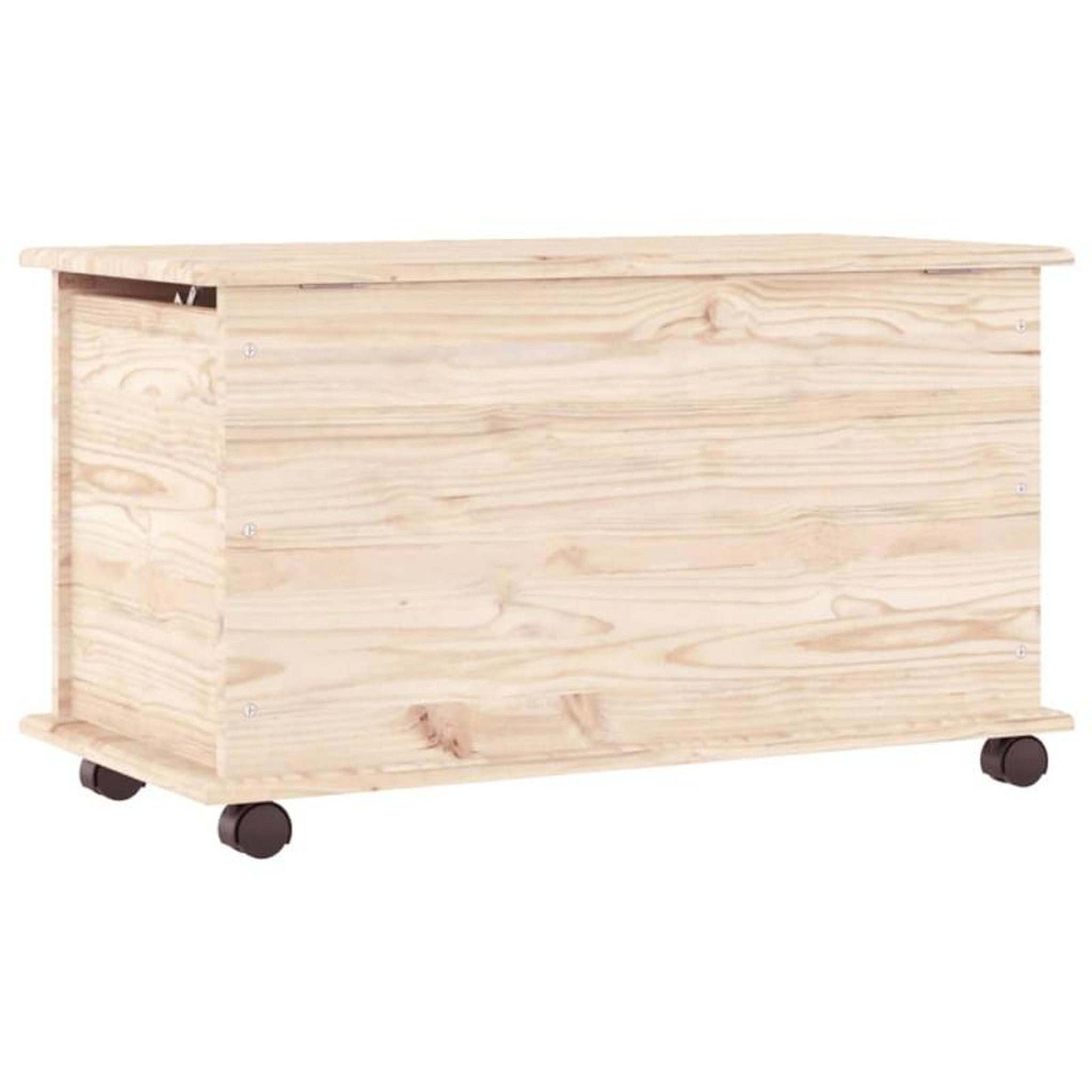 Voir la diapositive 3 : VIDAXL Coffre de rangement à roulettes ALTA 73x39,5x44 cm bois de pin