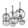 Voir la diapositive 1 : ELO Ensemble de 3 Poêles de cuisson 24, 28 et 32 cm et 4 faitouts 14, 16, 20 et 24 cm Elo Profi Brillant