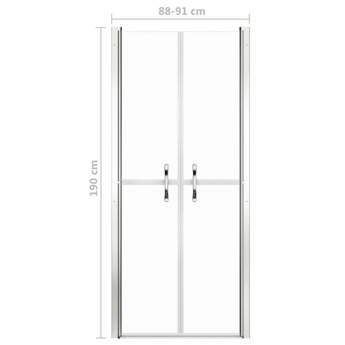 VIDAXL Porte de douche ESG transparent 91x190 cm
