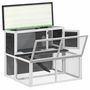 Voir la diapositive 4 : VIDAXL Clapier gris 102x90x84,5 cm bois de pin massif