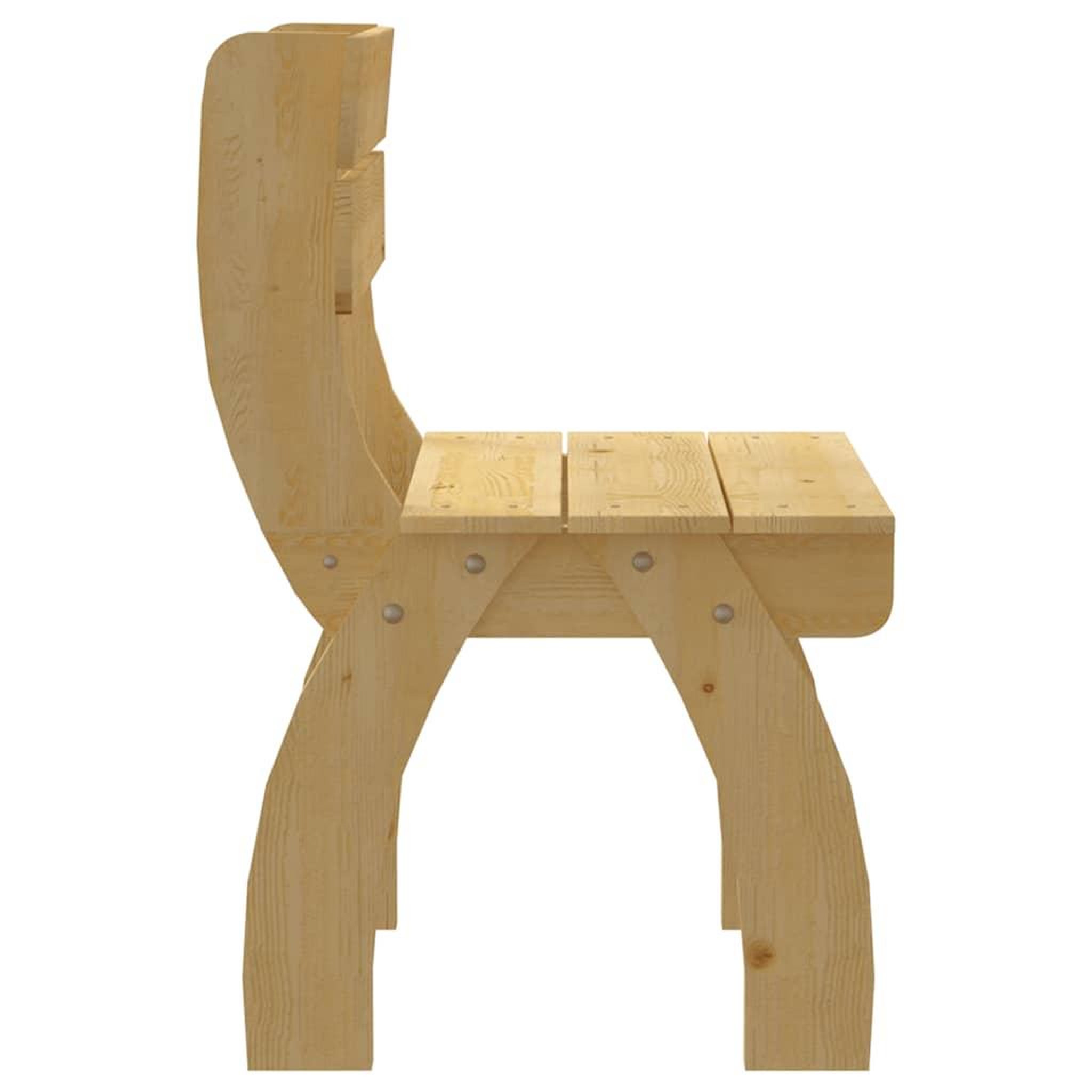 Voir la diapositive 3 : VIDAXL Chaise de jardin bois de pin impregne
