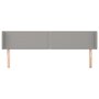 Voir la diapositive 3 : VIDAXL Tete de lit avec oreilles Gris clair 163x16x78/88 cm Tissu