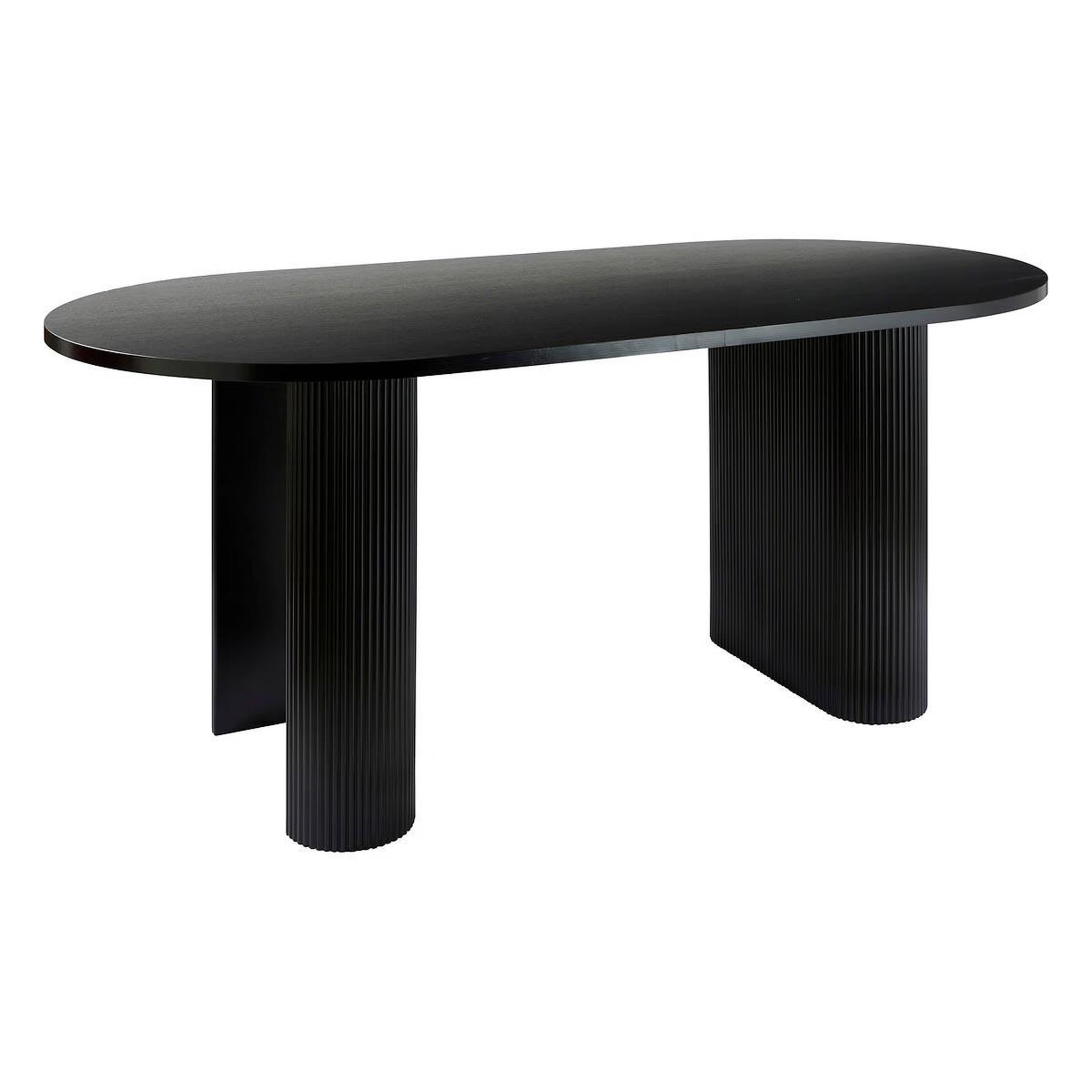 Voir la diapositive 1 : ATMOSPHERA Table à Manger Effet Cannelé  Olova  180cm Noir