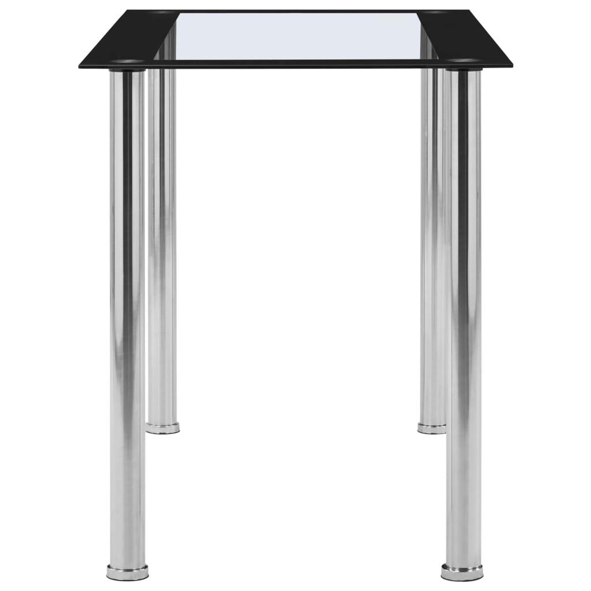 Voir la diapositive 3 : VIDAXL Table a manger noir et transparent 120x60x75 cm verre trempe