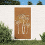 Voir la diapositive 1 : VIDAXL Decoration murale jardin 105x55 cm acier corten design palmier