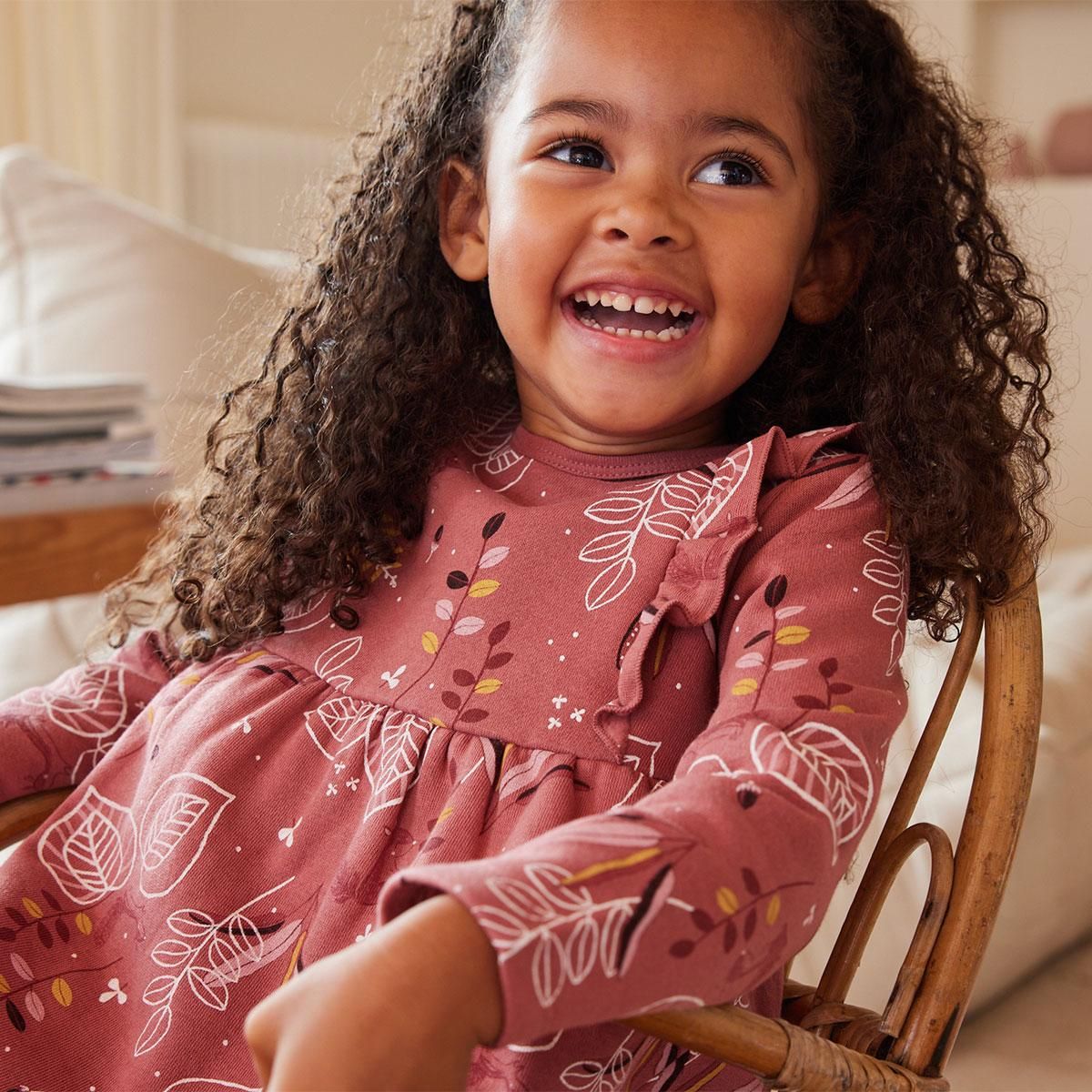 Petit Béguin Robe bébé en molleton Léonie