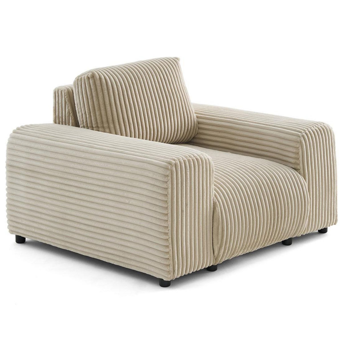 LISA DESIGN Garance - fauteuil en velours côtelé grosses côtes