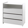 Voir la diapositive 1 : Paris Prix Commode 3 Tiroirs & 1 Niche  Kiddy  90cm Blanc