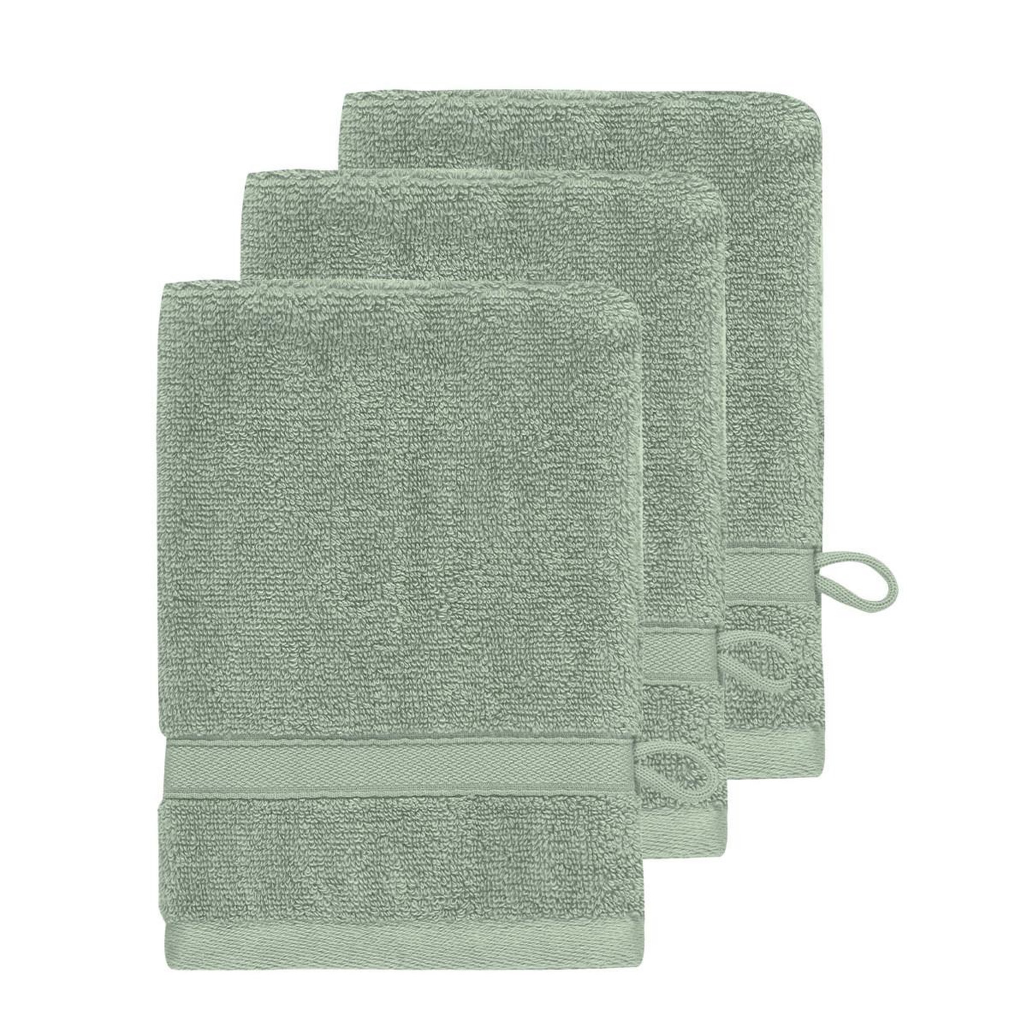 Voir la diapositive 1 : Sensei Maison Lot de 3 gants de toilette 600 g/m² SENSILK - 16x22 cm