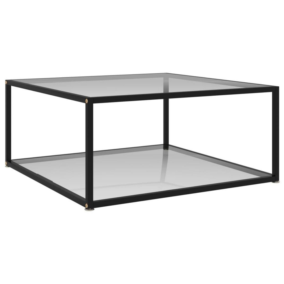 VIDAXL Table basse Transparent 80x80x35 cm Verre trempe