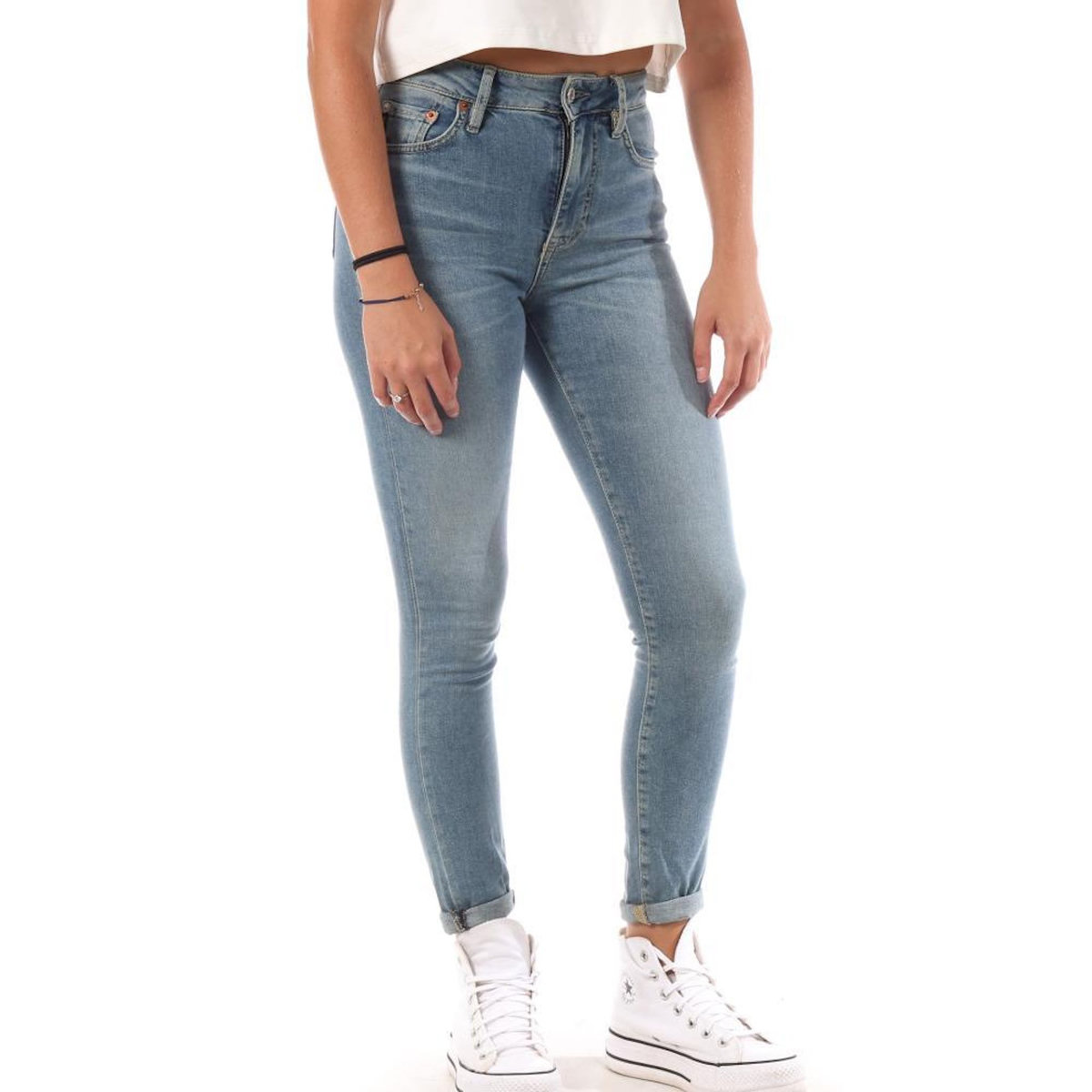 SUPERDRY Jean Skinny Bleu Femme Superdry Vintage High Rise