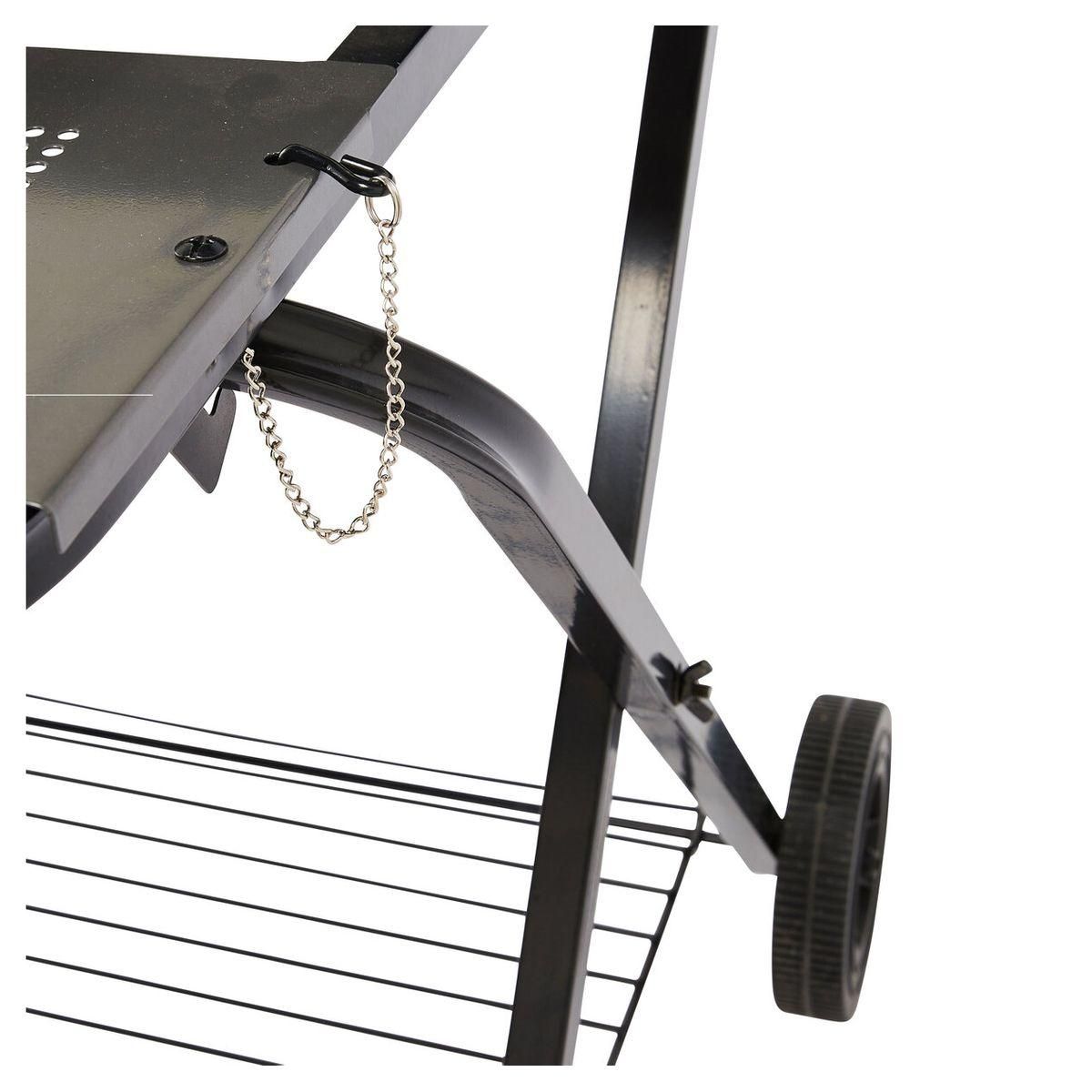 GARDENSTAR Barbecue charbon de bois pliable en acier 60,5x82x70 cm