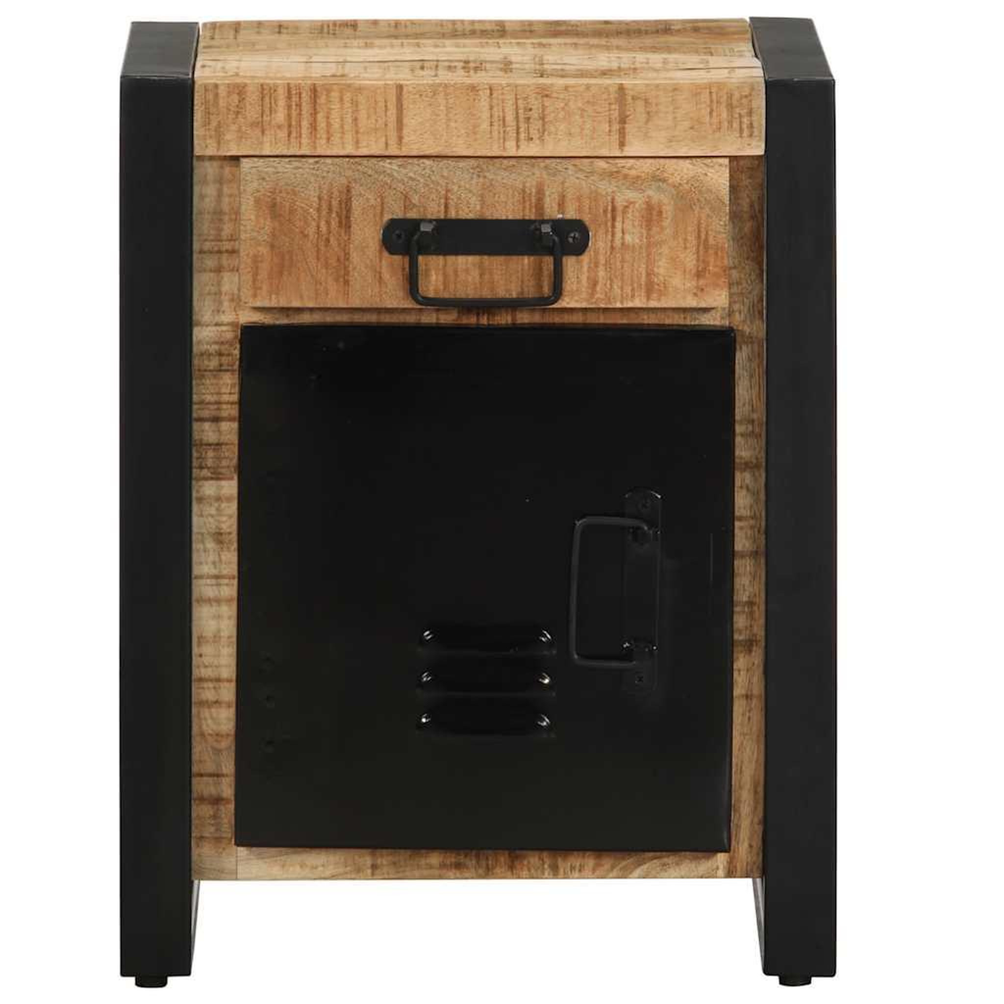 Voir la diapositive 2 : VIDAXL Table de chevet 40x30x50 cm bois massif de manguier brut