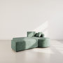 Voir la diapositive 2 : BEST MOBILIER Miro - canapé d'angle droit 4 places convertible avec coffre en velours texturé