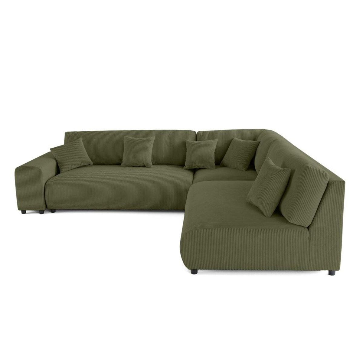 LISA DESIGN Garance - canapé modulable d'angle droit - 6 places - en velours côtelé