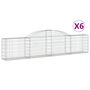 Voir la diapositive 2 : VIDAXL Paniers a gabions arques 6 pcs 300x30x60/80 cm Fer galvanise