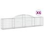 Voir la diapositive 2 : VIDAXL Paniers a gabions arques 6 pcs 300x30x60/80 cm Fer galvanise