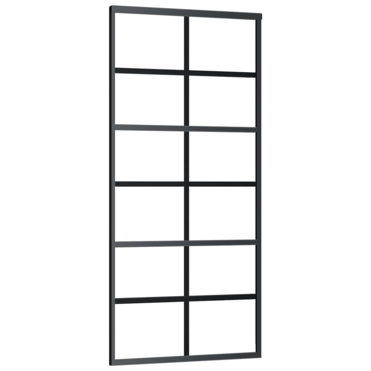 VIDAXL Porte coulissante Verre ESG et aluminium 90x205 cm Noir