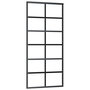 Voir la diapositive 2 : VIDAXL Porte coulissante Verre ESG et aluminium 90x205 cm Noir