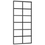 Voir la diapositive 2 : VIDAXL Porte coulissante Verre ESG et aluminium 90x205 cm Noir