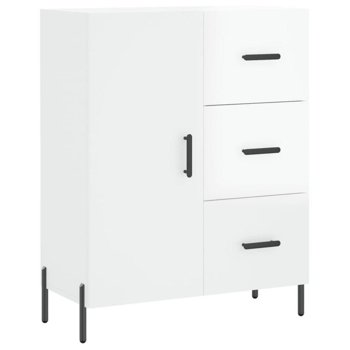 VIDAXL Buffet Blanc brillant 69,5x34x90 cm Bois d'ingenierie
